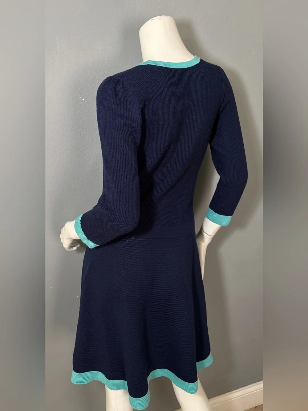 Lilly Pulitzer Navy Dress with Light Blue Trim - Picture 4 of 7